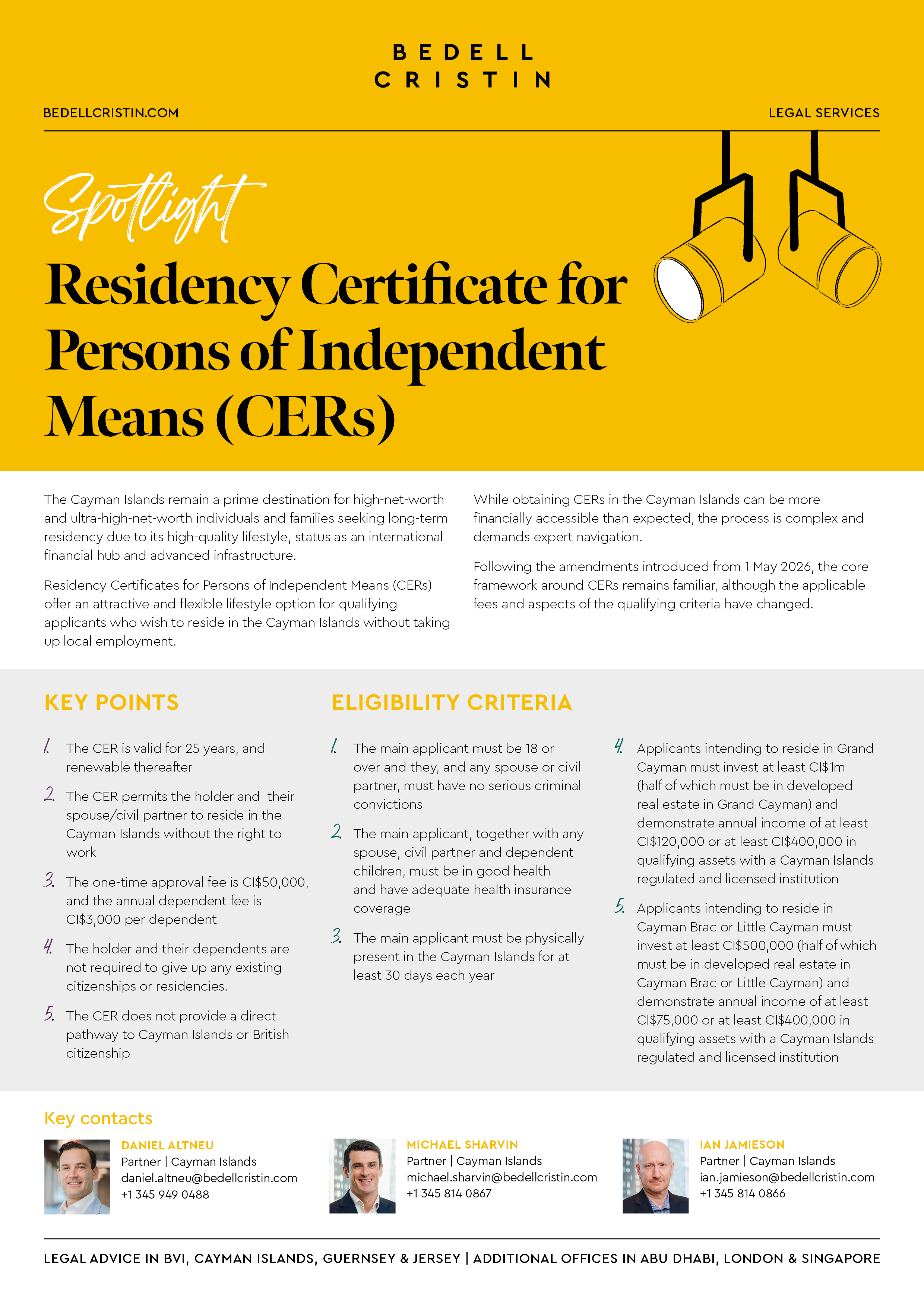 Spotlight Residency Certificate For Persons Of Independent Means