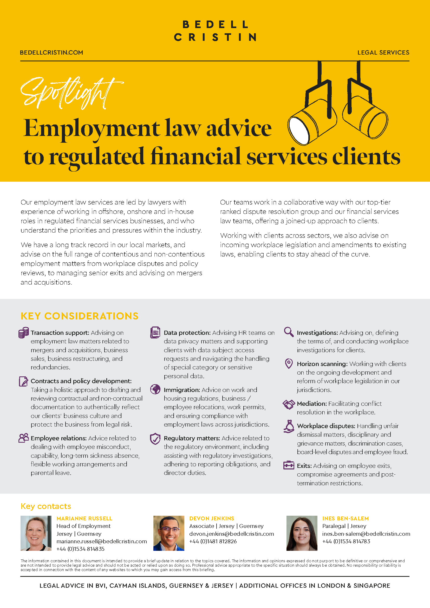 Thumbnail Employment Law Advice To Regulated Financial Services Clients