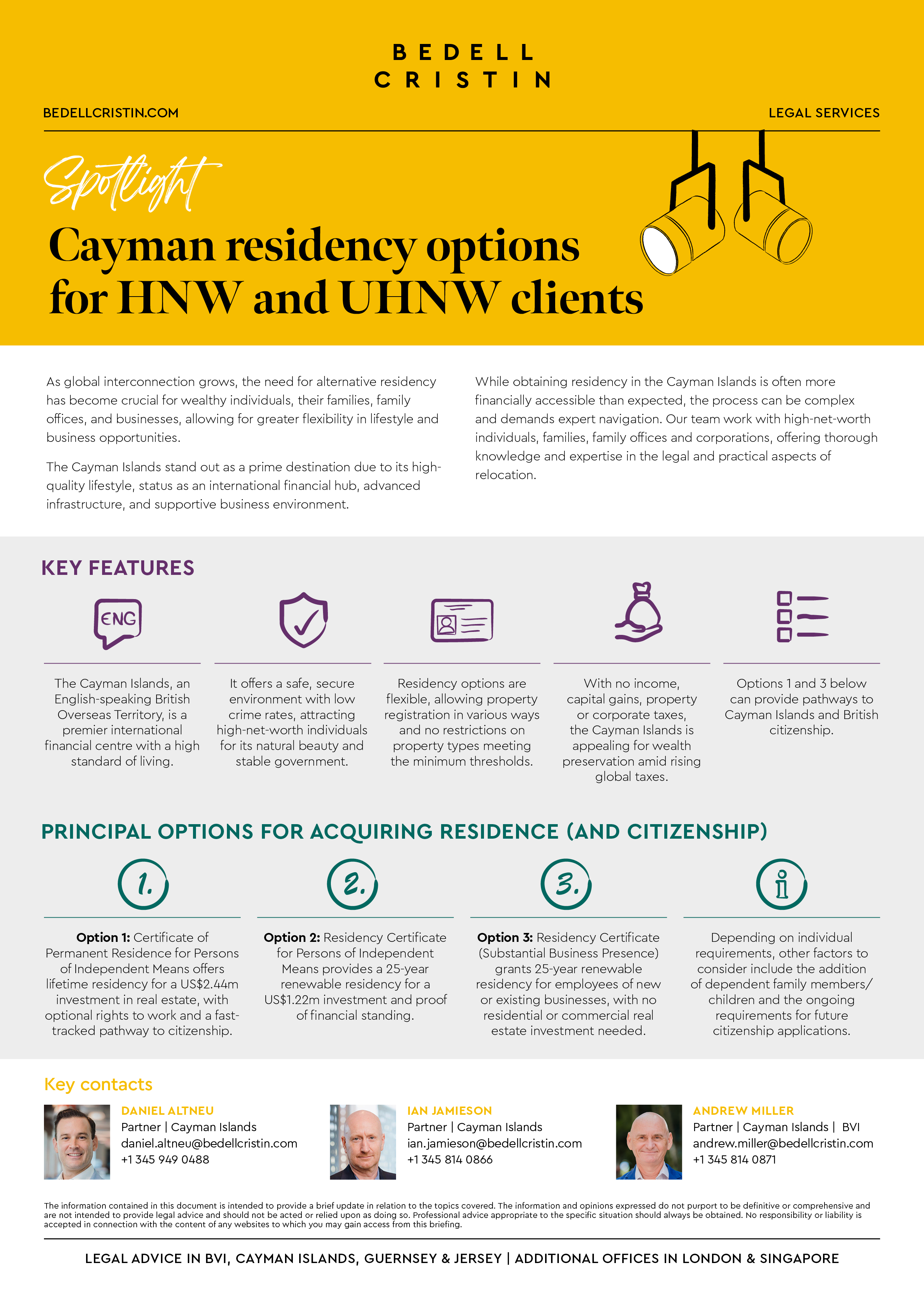 22393 Cayman Residency Options