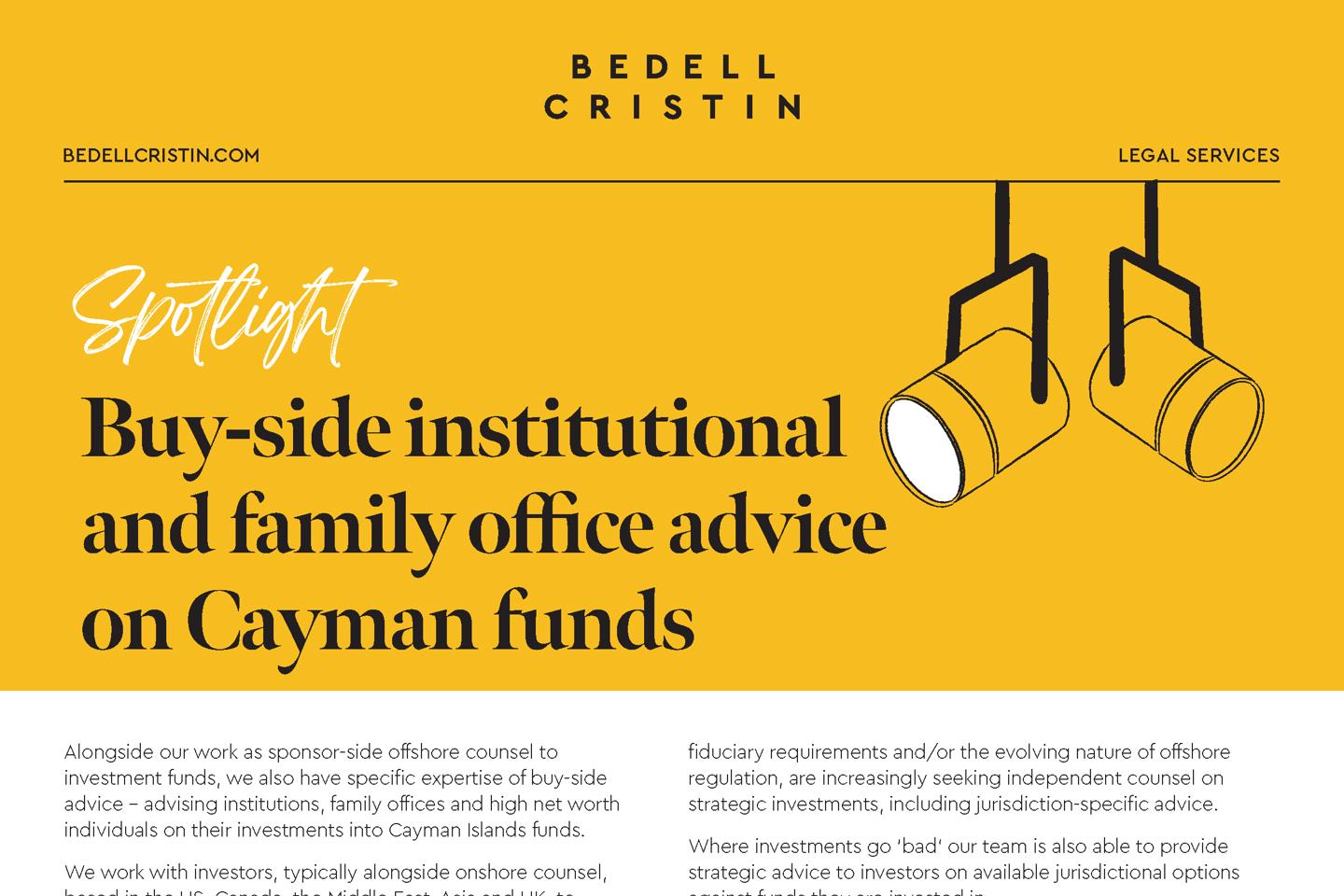 Buy Side Institutional And Family Office Advice On Cayman Funds