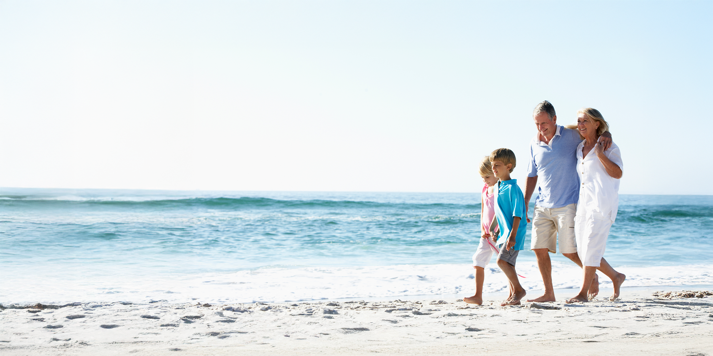 Family Walking On Beach 3