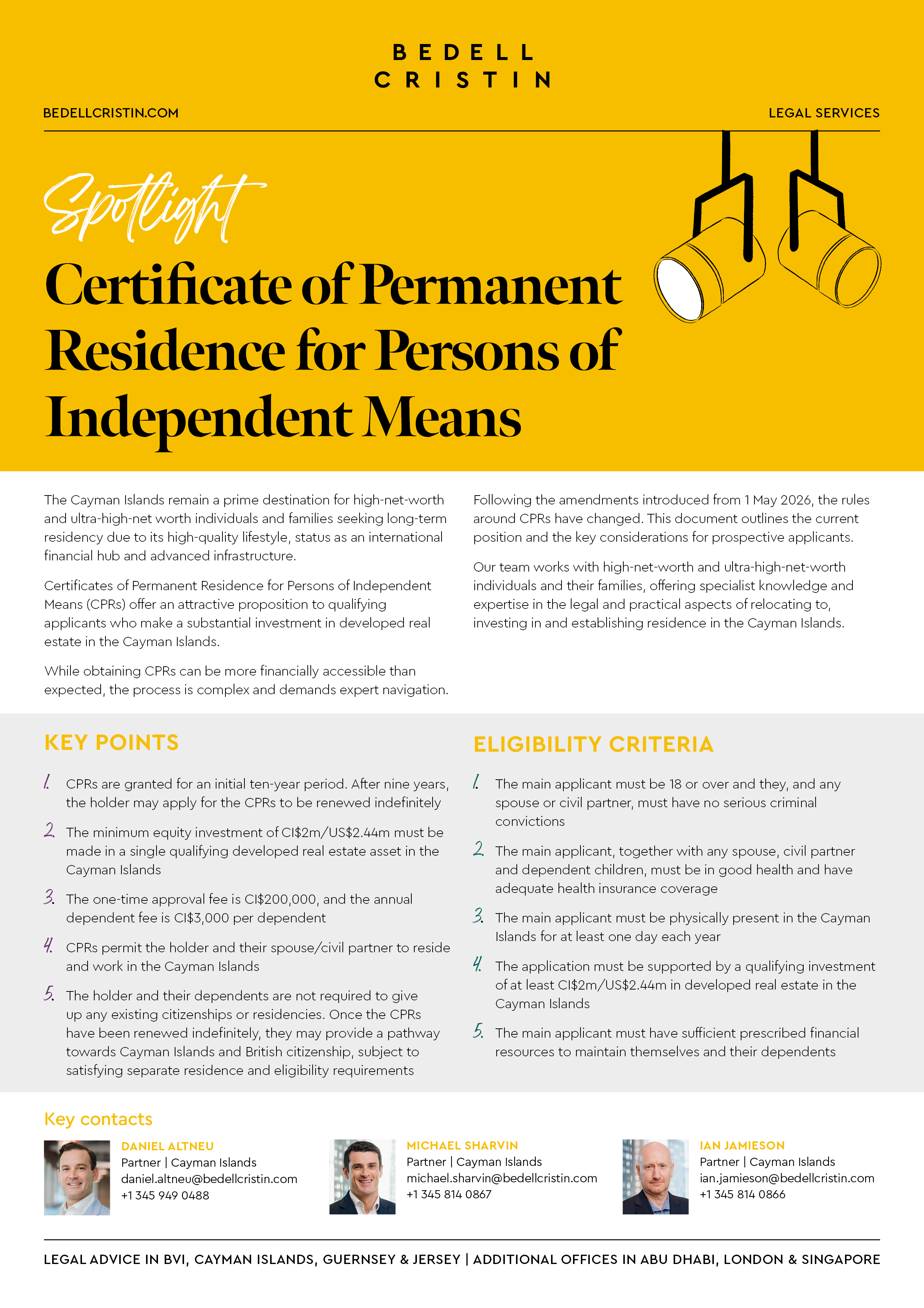 BC Spotlight Certificate Of Permanent Residence